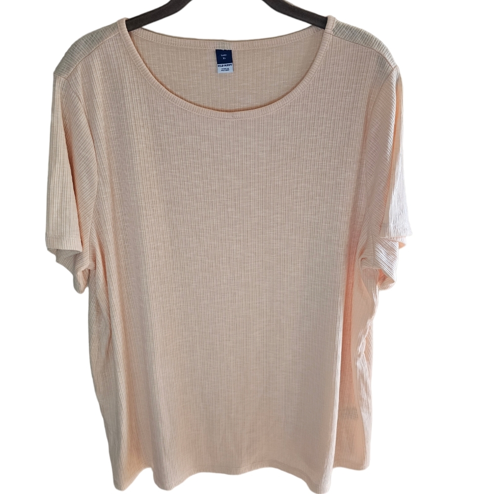 Old Navy women's peach colour scoop neck short-sleeved top size XL